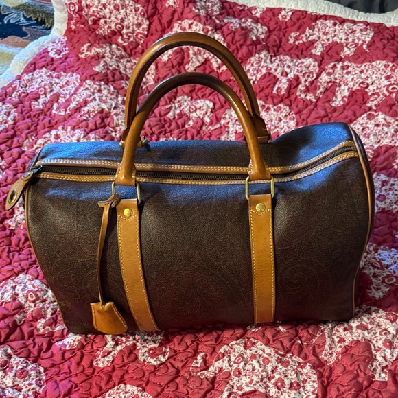 Etro Handbags - Etro Brown and Tan Travel Bag